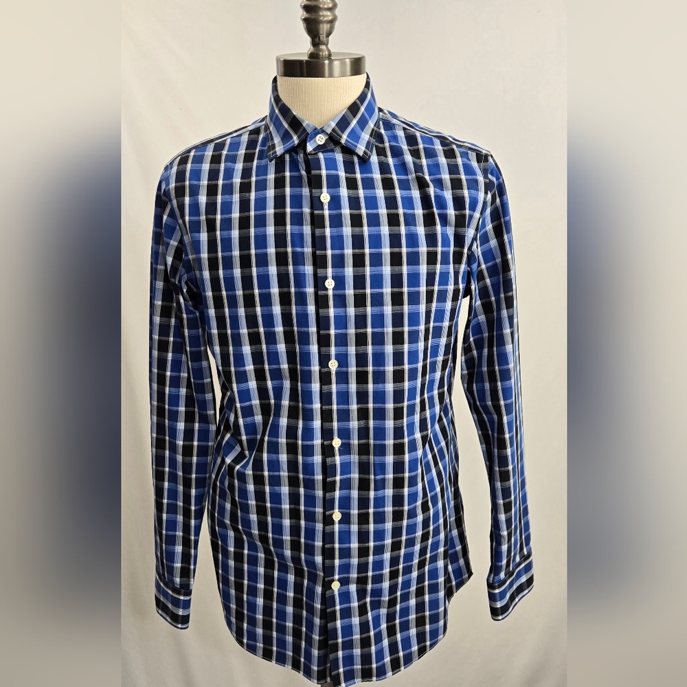 Banana Republic Shirt Mens Med Camden Standard Fit Non Iron Dress Button Up